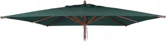 Hhg Funda De Repuesto Para Sombrilla De Madera Para Hosteler&iacute;a Hhg-502b, Funda Para Sombrilla, Cuadrada 3x3 M, Poli&eacute;ster, Verde Oscuro