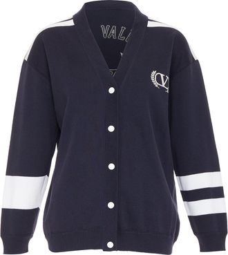 Valentino Garavani Valentino logo embroidered varsity cardigan