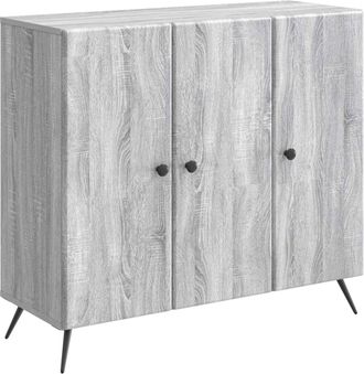 vidaXL Aparador Gris Sonoma 89 X 34,5 X 80 Cm Madera De Ingenier&iacute;a Vidaxl