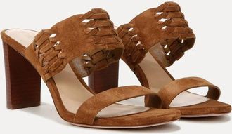 Veronica Beard Womens Georgie Suede Sandals In Hazelwood