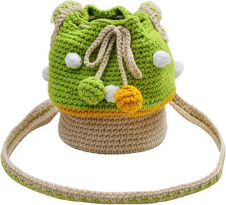 Generic Mushroom Shoulder Bag, Mushroom Bag for Women | Shoulder Bag | Female Casual Purse Shoulder Bag, Crochet Bag, Knitted Shoulder Bag, Handwoven, Multifu