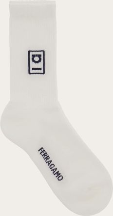 Ferragamo Men Hug sports socks White