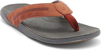 Olukai Tuahine Waterproof Flip Flop in Canoe /Rock at Nordstrom, Size 10