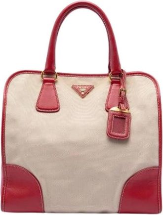 Prada Pre-owned Canvas prada-bags - Dames - Vintage Shopper - Beige - ONE Size - Vintage