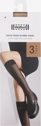 Wolford 3er-Set Kniestr&uuml;mpfe Satin Touch 20