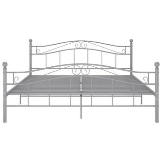 Berkfield Home Comfortable Bed Frame Grey Metal 160x200 cm