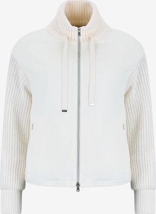 Herno Kurzer Bomber-Cardigan aus Kaschmir und Seide