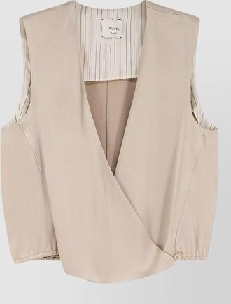 Alysi satin v-neck sleeveless top