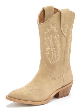 Lascana Cowboy Boots Cowboy Stiefelette, Western Stiefel, Ankleboots aus hochwertigem Leder