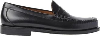 G.H. Bass & Co. Leren Loafers met Diamantgesneden Masker - Heren - Loafers - Zwart - 44 EU - Leer - Schoenen