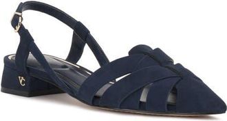 Vince Camuto Vinesha Slingback Pointed Toe Pump in Deep Navy at Nordstrom, Size 9.5