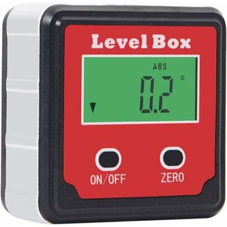 OEM Nivel De Burbuja Magn&eacute;tico Digital, Transportador De &Aacute;ngulos, Caja De Bisel, Inclin&oacute;metro Lcd Impermeable Con Imanes Incorporados, Color Rojo