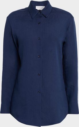 Gabriela Hearst Reyes Button-Front Linen Shirt