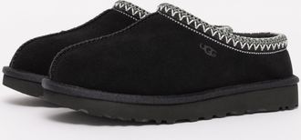 UGG Womens Logo Detail Slippers in Black Recycled Material - Size UK 8