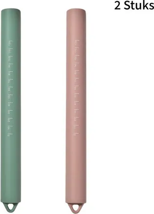OEM 2 Rodillos De Silicona Para Hornear - Revestimiento Antiadherente - Resistentes Al Moho - Verde Y Rosa
