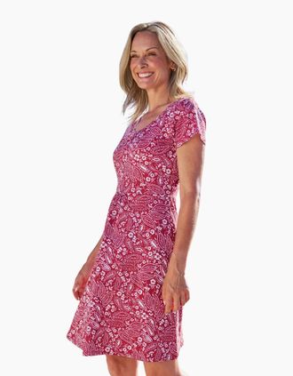 Mountain Warehouse Womens Mountain Warehouse Womens/Ladies Essentials Lora Leaves Skater Dress - Red - Size: 10