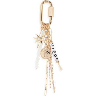 Chelsea28 Zodiac Bead Bag Charm in Virgo- White Multi- Gold at Nordstrom