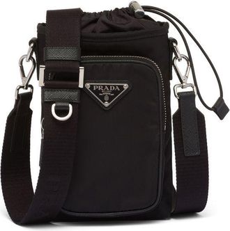 Prada Re-Nylon smartphone case - men - Calf Leather/Polyurethane Resin/Recycled Polyamide - OS - Black