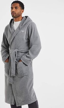 HUGO BOSS Logo Terry Robe - Grey
