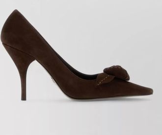 Prada suede leather pumps
