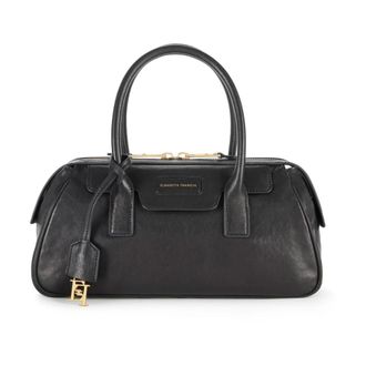 Elisabetta Franchi Kleine Boston tas van nappaleer - Dames - Tassen - Zwart - Maat: ONE Size Leer