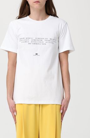 Elisabetta Franchi T-shirts in cotone con slogan Elisabetta Franchi