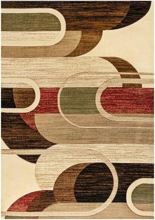 Jonathan Y Designs Tamara Retro Abstract Arches Area Rug in Cream/brown/red at Nordstrom, Size 4Ft 0In X 6Ft 0In