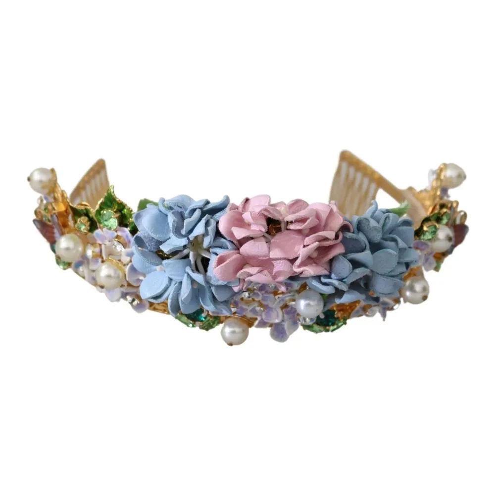 Xerling Cerchietto Capelli Metallo Con Foglie E Strass - Oro - Accessorio Donna E Ragazza - Per Matrimoni E Feste
