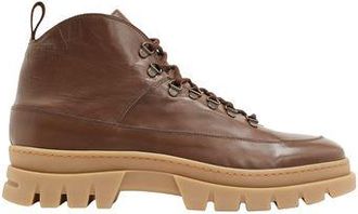 8 by YOOX LEATHER TREK ANKLE BOOTS