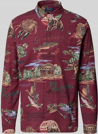Polo Ralph Lauren Classic Fit Freizeithemd mit Brusttasche Modell CLADY in Bordeaux, Größe XXL