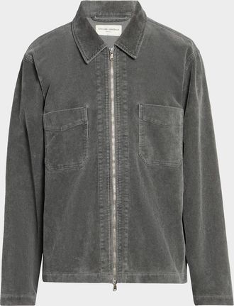 Officine G&eacute;n&eacute;rale Men & apos;s Byron Washed Cotton Corduroy Jacket