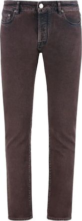 Moorer Pantaloni con 5 tasche - Marrone