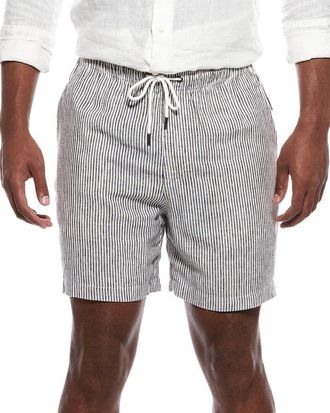 Onia Classic Stripe Linen-Blend Short