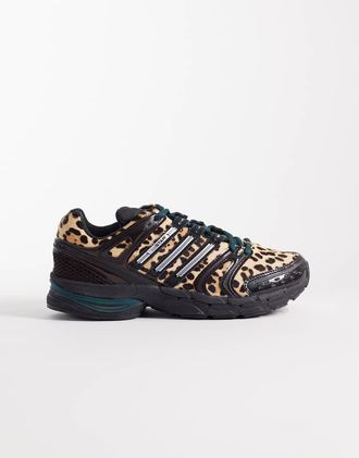 adidas Originals Adistar Control 5 - Sneakers nere e leopardate-Nero