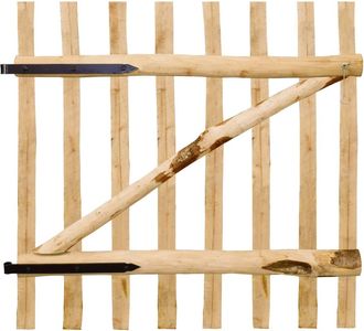 vidaXL Puerta Para Valla 100x100 Madera De Avellano Impregnada Vidaxl