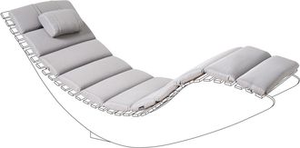Beliani Coj&iacute;n para tumbona 180 x 60 cm Gris claro