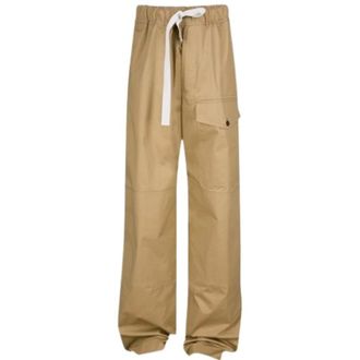Dries Van Noten Heren, Broeken, Beige, Maat: L Katoen