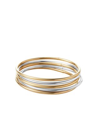 JENNY BIRD Dane 14k Gold-plated Steel Bangle set - One Size