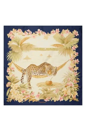 Ferragamo Relax Silk Scarf in Blue at Nordstrom