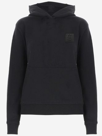 Just Cavalli Baumwoll-Kapuzenpullover mit Logo
