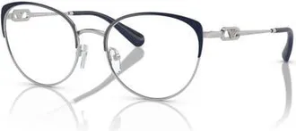 Emporio Armani 53mm Cat Eye optical glasses in Blue at Nordstrom