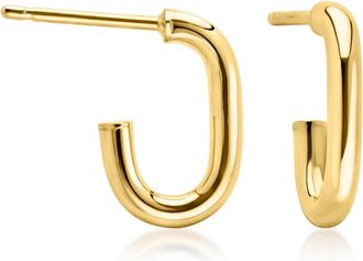 RS Pure by Ross-Simons Italian 10kt Yellow Gold U-Shaped Hoop Earrings