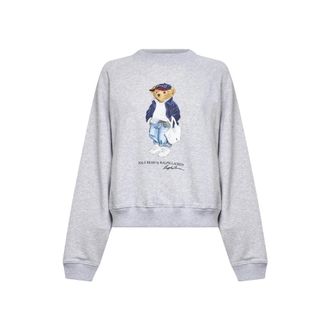 Polo Ralph Lauren Sweatshirts, female, Gray, Size: XS Crewneck Sweatshirt