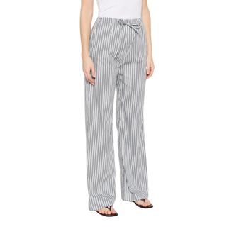Iro Wide Trousers, female, Blue, Size: XS Lia Cotton Blend Trousers
