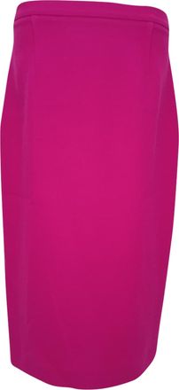 Roland Mouret Midi Pencil Skirt in Pink Wool
