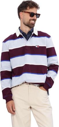 Tommy Jeans Tjm Striped Rugby - Heren - Tops - Veelkleurig - Maat: M Katoen
