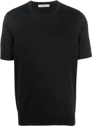 La Fileria T-shirt Fileria - Heren - Ronde hals truien - Zwart - 3XL - Katoen - Truien & Vesten