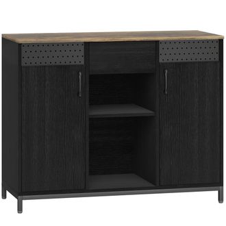 HOMCOM Aparador de sal&oacute;n 100x40x80 cm negro