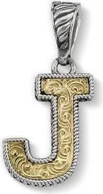 Samuel B. Two-Tone Initial Pendant in Silver/gold J at Nordstrom Rack
