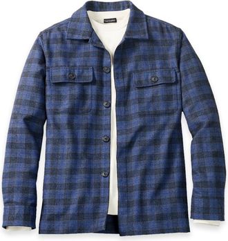 Paul Fredrick Plaid Lightweight Shirt Jacket